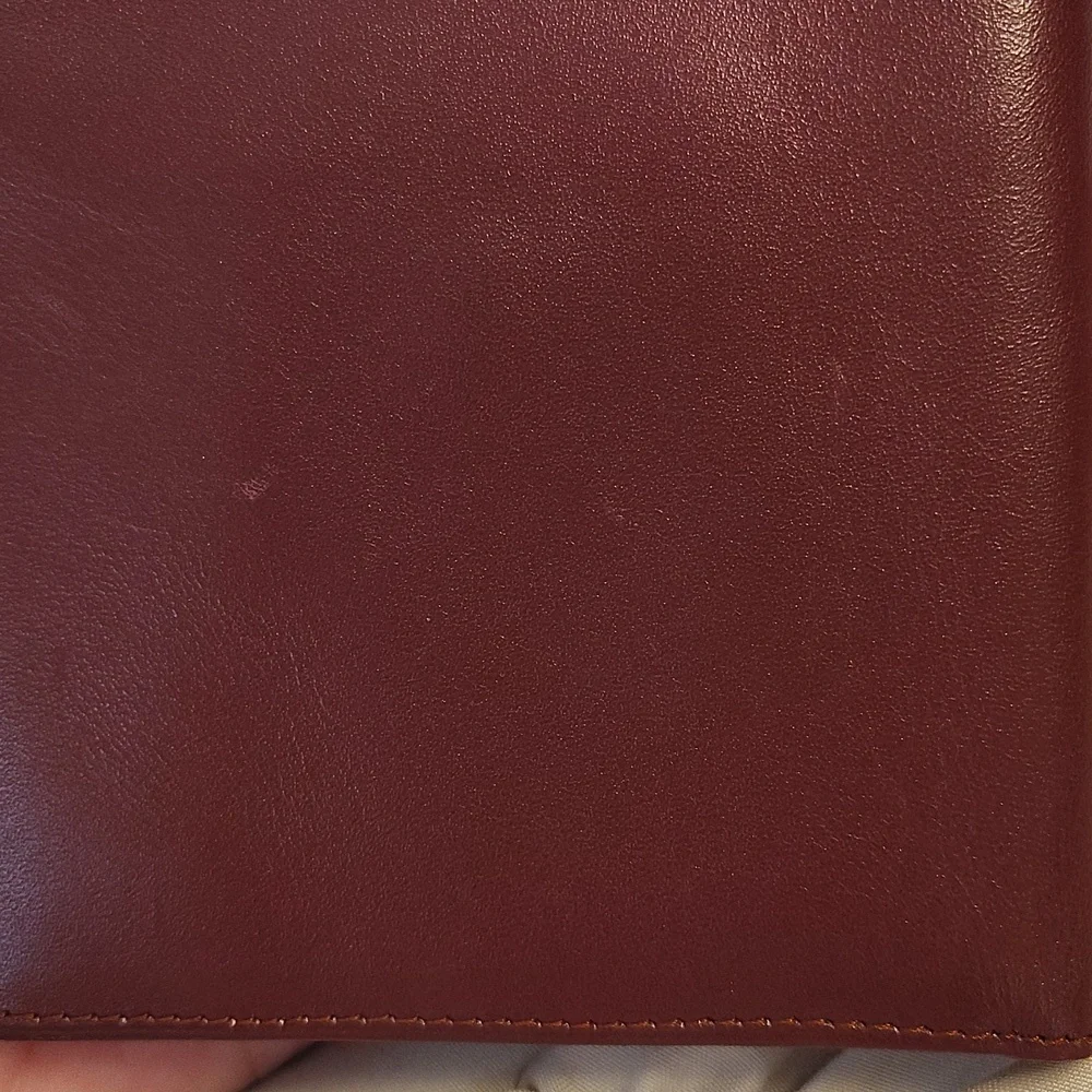 Cartier Dark Brown Leather Card Holder with Gold Corners - Picture 3 of 10